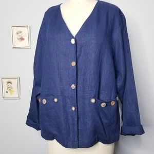Sweet Jessie linen button up jacket small Lagenlook